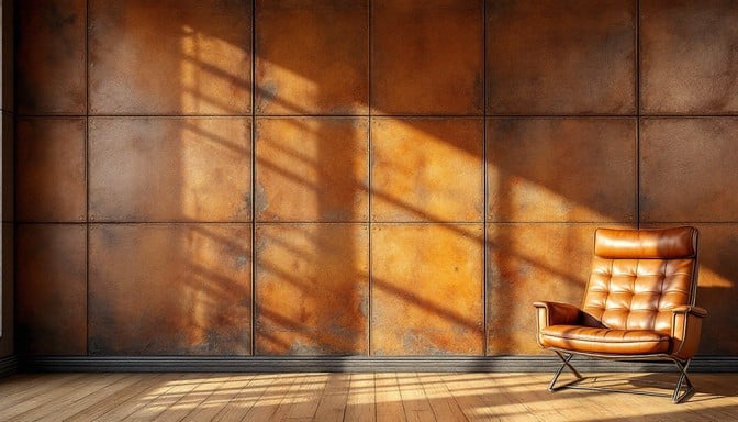 Sunlit leather room — morning archive